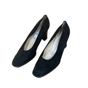 Botticelli Black Suede Heels - Size 39 1/2